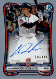 2026 Chase DeLauter Bowman Chrome REFRACTOR ROOKIE AUTO 236/499 AUTOGRAPH CRA-CD Cleveland Guardians