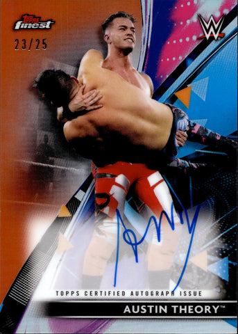 2021 Austin Theory Topps Finest ORANGE REFRACTOR AUTO 23/25 AUTOGRAPH #RA-AT NXT