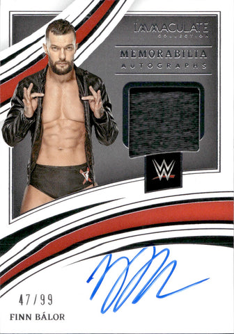 2022 Finn Balor Panini Immaculate Collection WWE SHIRT AUTO 47/99 AUTOGRAPH RELIC #MA-FBL Monday Night Raw