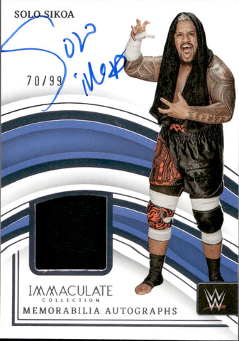 2023 Solo Sikoa Panini Immaculate SHIRT AUTO 70/99 AUTOGRAPH RELIC #MA-SSK Friday Night Smackdown