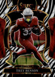 2025 Trey Benson Panini Select SP ZEBRA CONCOURSE #23 Arizona Cardinals
