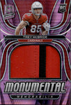 2022 Trey McBride Panini Spectra ROOKIE PINK HYPER MONUMENTAL MEMORABILIA PATCH 15/15 RELIC #MME-TMB Arizona Cardinals