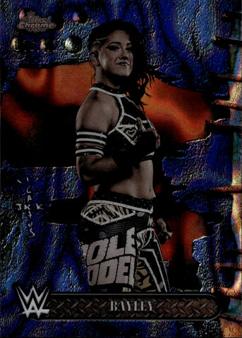 2025 Bayley Topps Chrome Cactus Jack BLUE SONAR REFRACTOR 16/125 #47