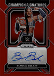 2023 Bianca Belair Panini Prizm WWE RED CHAMPION SIGNATURES AUTO 81/99 AUTOGRAPH #CS-BBL Monday Night Raw