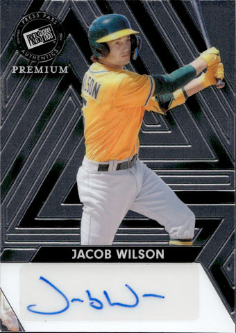 2024 Jacob Wilson Leaf Press Pass Premium ROOKIE AUTO 130/199 AUTOGRAPH RC #BA-JW1 Oakland A's
