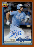 2026 Jac Caglianone Topps Chrome ORANGE REFRACTOR 1991 DESIGN ROOKIE AUTO 03/25 AUTOGRAPH RC #91CA-JC Kansas City Royals