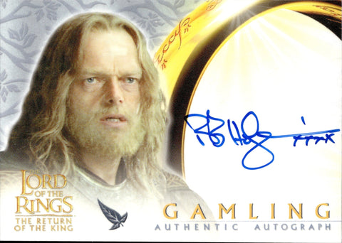 2004 Bruce Hopkins as Gamling Topps Lord of the Rings Return of the King AUTO AUTOGRAPH #NNO 2