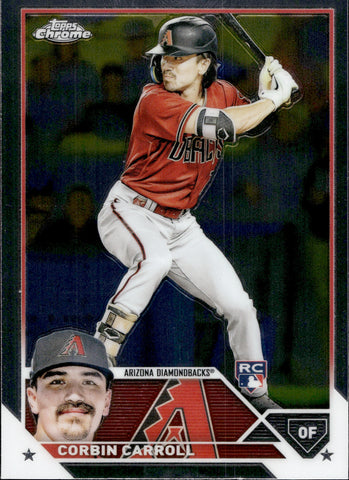 2023 Corbin Carroll Topps Chrome ROOKIE RC #95 Arizona Diamondbacks 3