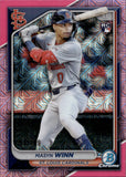 2024 Masyn Winn Bowman Chrome MEGA BOX PINK MOJO REFRACTOR ROOKIE 055/199 RC #61 St. Louis Cardinals