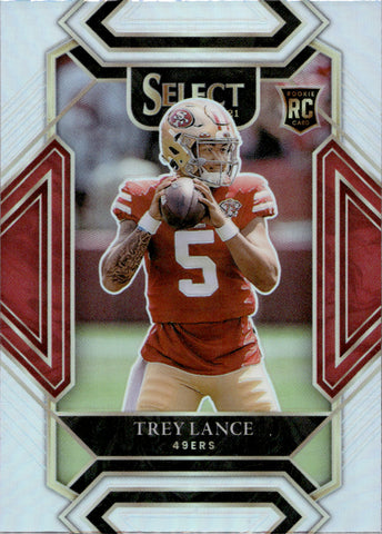 Trey Lance RC Silver Rookie Gear Relic RG-3 2021 Panini Prizm Football SF  49ers