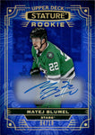 2022-23 Matej Blumel Upper Deck Stature ROOKIE AUTO BLUE 04/10 AUTOGRAPH RC #113 Dallas Stars