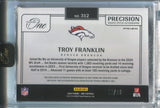 2024 Troy Franklin Panini One PRECISION ROOKIE JUMBO PATCH AUTO 95/99 AUTOGRAPH RELIC #312 Denver Broncos