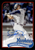 2024 Jasson Dominguez Topps BLACK 1989 DESIGN ROOKIE AUTO 096/199 AUTOGRAPH #89BA-JD New York Yankees *NRMT*