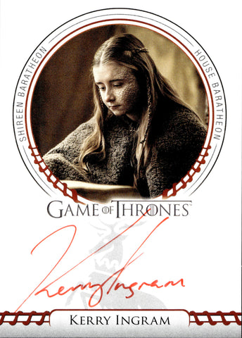 2022 Kerry Ingram as Shireen Baratheon Rittenhouse Game of Thrones Volume 2 RED INK AUTO AUTOGRAPH #_KEIN 1