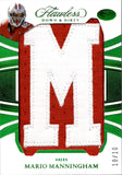2025 Mario Manningham Panini Flawless DOWN & DIRTY EMERALD GREEN NAMEPLATE LETTER "M" 10/10 RELIC #19 San Francisco 49ers