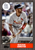 2022 Ozzie Smith Topps Serries 1 BLACK 1987 DESIGN 007/299 #T87-95 St. Louis Cardinals HOF