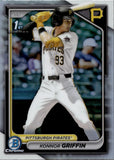 2024 Konnor Griffin Bowman Chrome Draft 1ST BOWMAN REFRACTOR #BDC-22 Pittsburgh Pirates 5