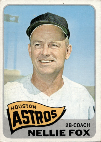 1965 Nellie Fox Topps #485 Houston Astros BV $30