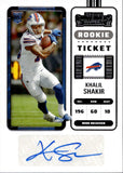 2022 Khalil Shakir Panini Contenders ROOKIE TICKET AUTO AUTOGRAPH #219 Buffalo Bills