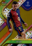 2024-25 Pedri Topps Finest UEFA Club Competitions GOLD REFRACTOR 46/50 #136 FC Barcelona