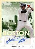 2024 David Ortiz Leaf In the Game Used ONCE UPON A TIME IN BOSTON SILVER FOIL AUTO 1/2 AUTOGRAPH #OUT-DO1 Boston Red Sox HOF