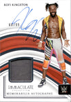 2023 Kofi Kingston Panini Immaculate Collection WWE SHIRT AUTO 60/99 AUTOGRAPH RELIC #MA-KKG Monday Night Raw