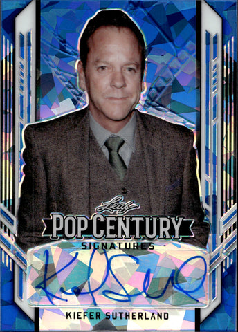 2021 Kiefer Sutherland Leaf Pop Century Metal BLUE CRYSTAL AUTO 03/20 AUTOGRAPH #BA-KS1 Lost Boys