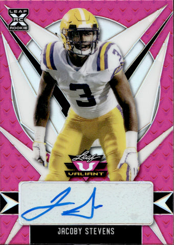 2021 Jacoby Stevens Leaf Valiant PINK ROOKIE AUTO 12/15 AUTOGRAPH #BA-JS1 Philadelphia Eagles