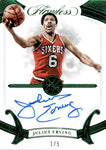 2019-20 Julius Erving Panini Flawless EMERALD AUTO 1/5 AUTOGRAPH #FA-JEV Philadelphia 76ers HOF