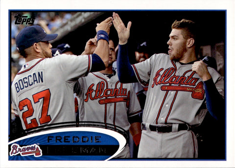 2012 Freddie Freeman Topps SP PHOTO VARIATION #215 Atlanta Braves
