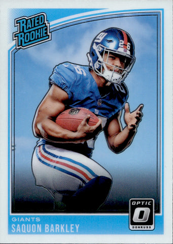 2018 Saquon Barkley Donruss Optic RATED ROOKIE RC #156 New York Giants 2