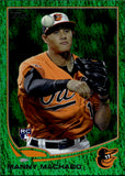 2013 Manny Machado Topps EMERALD GREEN BORDER ROOKIE RC #270 Baltimore Orioles