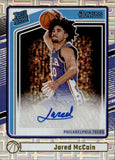 2024-25 Jared McCain Panini Donruss RATED ROOKIE AUTO AUTOGRAPH #258 Philadelphia 76ers