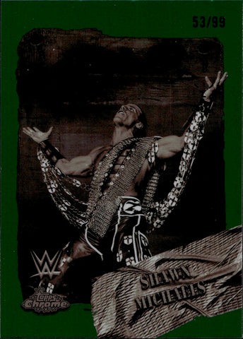 2025 Shawn Michaels Topps Chrome Cactus Jack RODEO REBELS GREEN REFRACTOR 53/99 #RDR-7