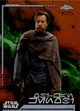 2024 Obi-Wan Kenobi Topps Chrome AUREBESH SHORT PRINT ORANGE REFRACTOR 2/25 #AV-67