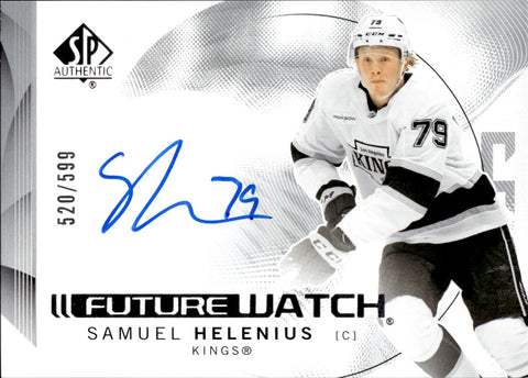 2024-25 Samuel Helenius Upper Deck Sp Authentic FUTURE WATCH AUTO 520/599 #198 Los Angeles Kings