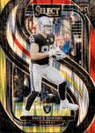 2024 Brock Bowers Panini Select RED & YELLOW SHOCK PRIZM PREMIER LEVEL ROOKIE RC #118 Las Vegas Raiders