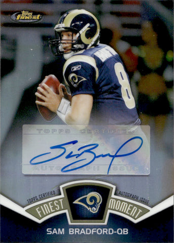 2012 Sam Bradford Topps Finest MOMENTS AUTO AUTOGRAPH #FMA-SB St. Louis Rams