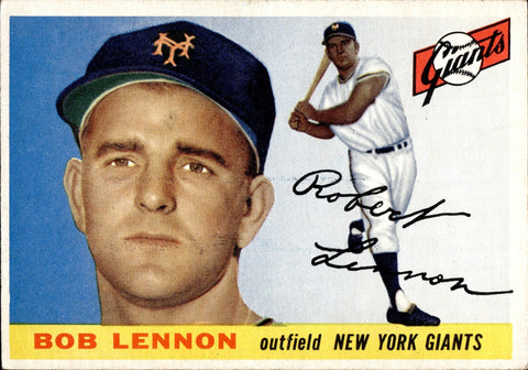 1955 Bob Lennon Topps ROOKIE RC #119 New York Giants BV $15