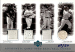 2001 Frank Thomas Todd Helton Derek Jeter Mark Mcgwire UD Reserve BALL BASE QUADS RELIC 3/50 White Sox Rockies Yankees Cardinals #BTHMJ