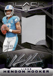 2023 Hendon Hooker Panini Black ROOKIE PURPLE JUMBO PATCH AUTO 16/99 AUTOGRAPH RELIC RC #217 Detroit Lions
