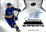 2022-23 Jack Quinn Upper Deck Premier ROOKIE SLAPSHOTS AUTO AUTOGRAPH RC #PSAR-JQ Buffalo Sabres