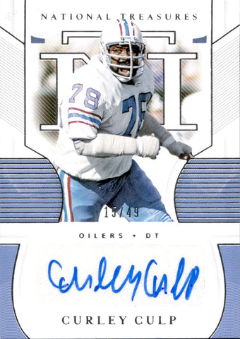 2020 Curley Culp Panini National Treasures SIGNATURES AUTO 15/49 AUTOGRAPH #S-CC Houston Oilers HOF