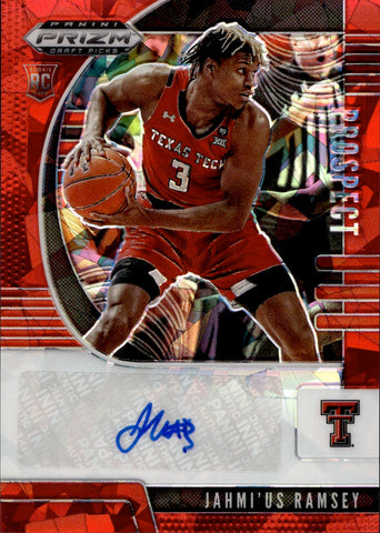 2020 Jahmi'us Ramsey Panini Prizm Draft Picks ROOKIE RED ICE AUTO AUTOGRAPH #PA-JR Sacramento Kings