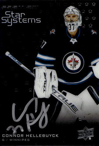 2021-22 Connor Hellebuyck Upper Deck Premier STAR SYSTEMS AUTO 02/49 AUTOGRAPH #SS-CH Winnipeg Jets