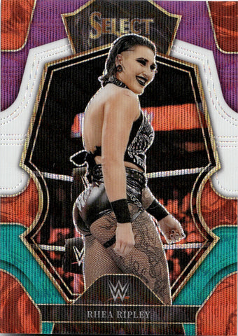 2023 Rhea Ripley Panini Select WWE PREMIER LEVEL TRI-COLOR #111 Monday Night Raw 2