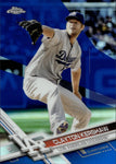 2017 Clayton Kershaw Topps Chrome BLUE REFRACTOR 141/150 #25 Los Angeles Dodgers