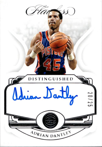 2018-19 Adrian Dantley Panini Flawless DISTINGUISHED AUTO 20/25 AUTOGRAPH #DA-ADT Detroit Pistons HOF