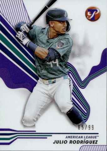 2024 Julio Rodriguez Topps Pristine PURPLE REFRACTOR 85/99 #277 Seattle Mariners
