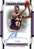 2018-19 Elden Campbell Panini National Treasures AUTO 22/99 AUTOGRAPH #SG-ECB Los Angeles Lakers
